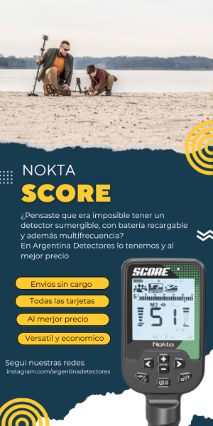 Nokta Score , Multifrecuencia - Sumergible y Bateria recargable