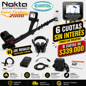 Detector de pepitas de oro de alta sensibilidad Nokta Gold Finder 2000